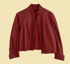 Vintage Red Leather Racer Jakcet