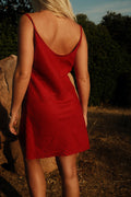The Signature Slip Dress - Cherry Red