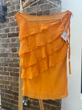 Vintage Orange Silk Sheer Tank