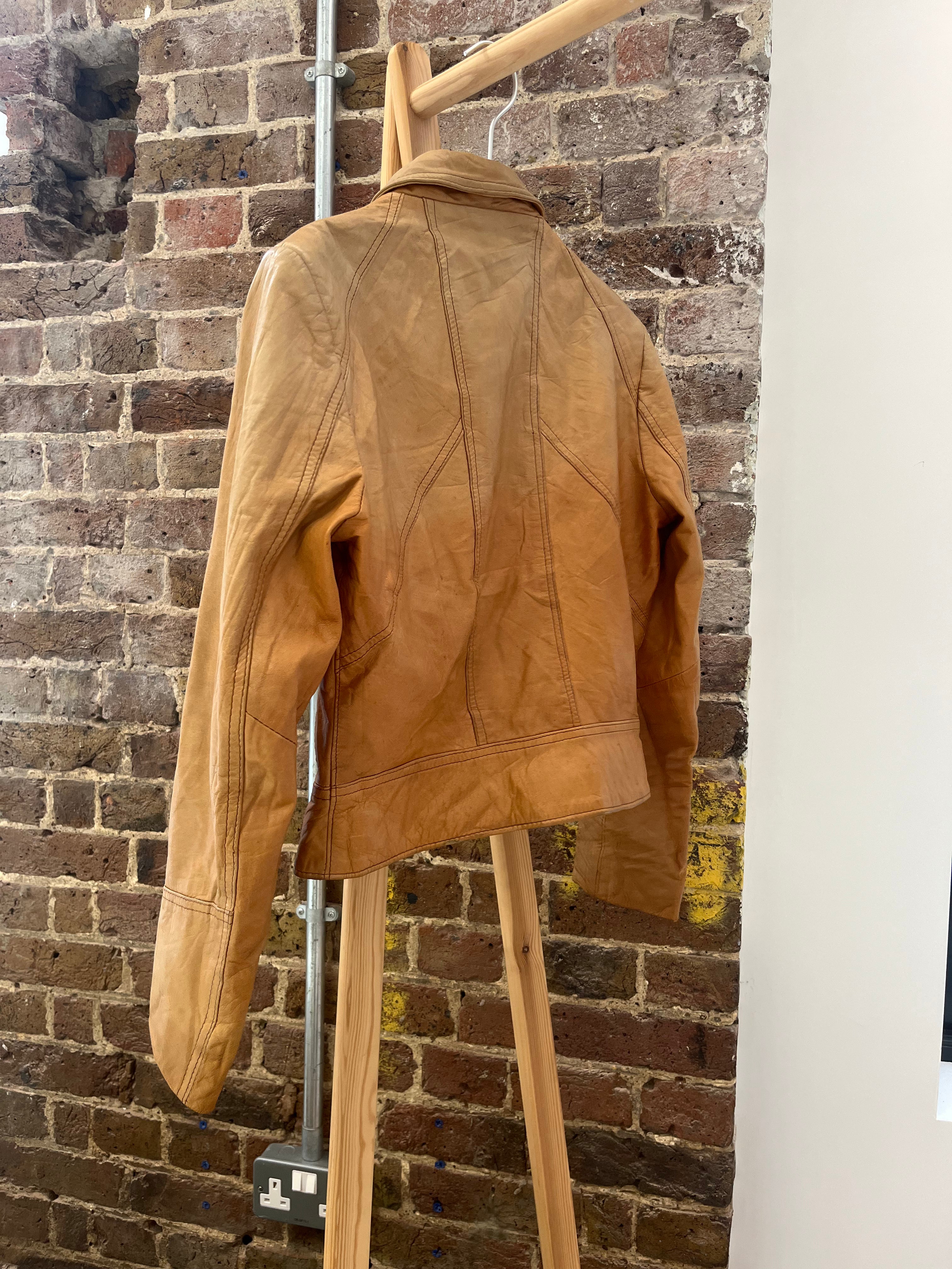 Vintage Tan Leather Jacket