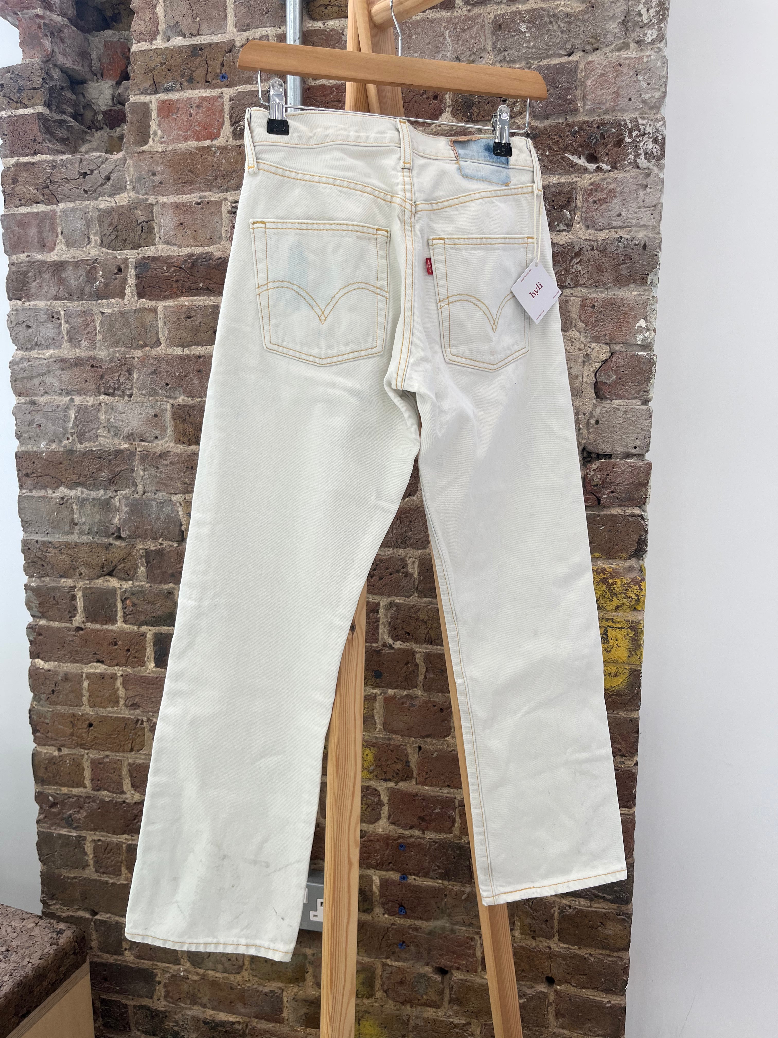 Vintage Levis 501 White Jeans