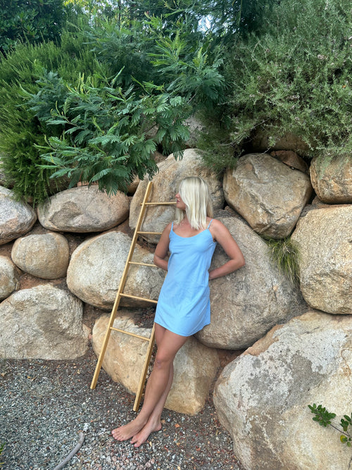 The Sennen Slip Dress - Sky Blue