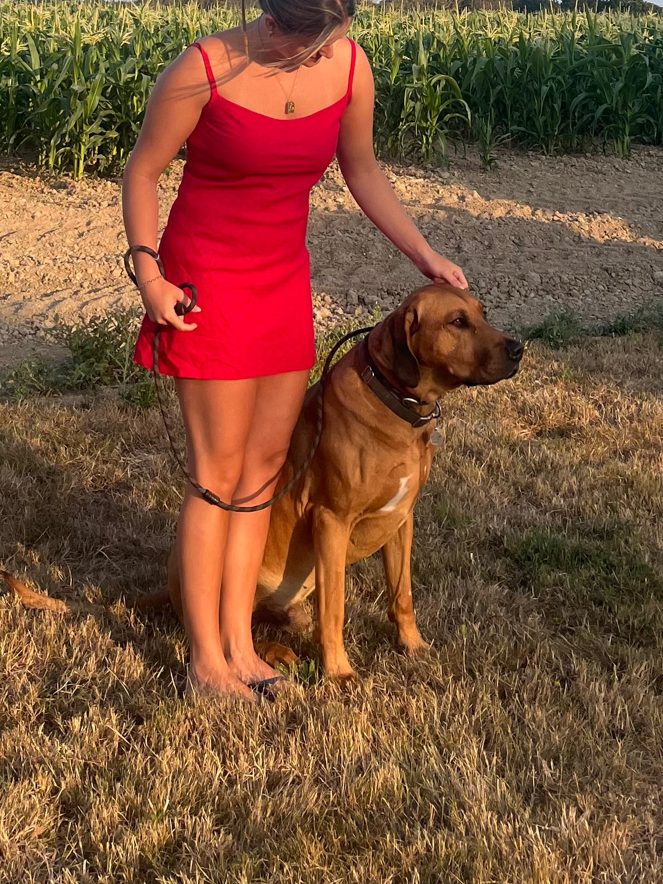 Das Sennen Slip Dress – Kirschrot