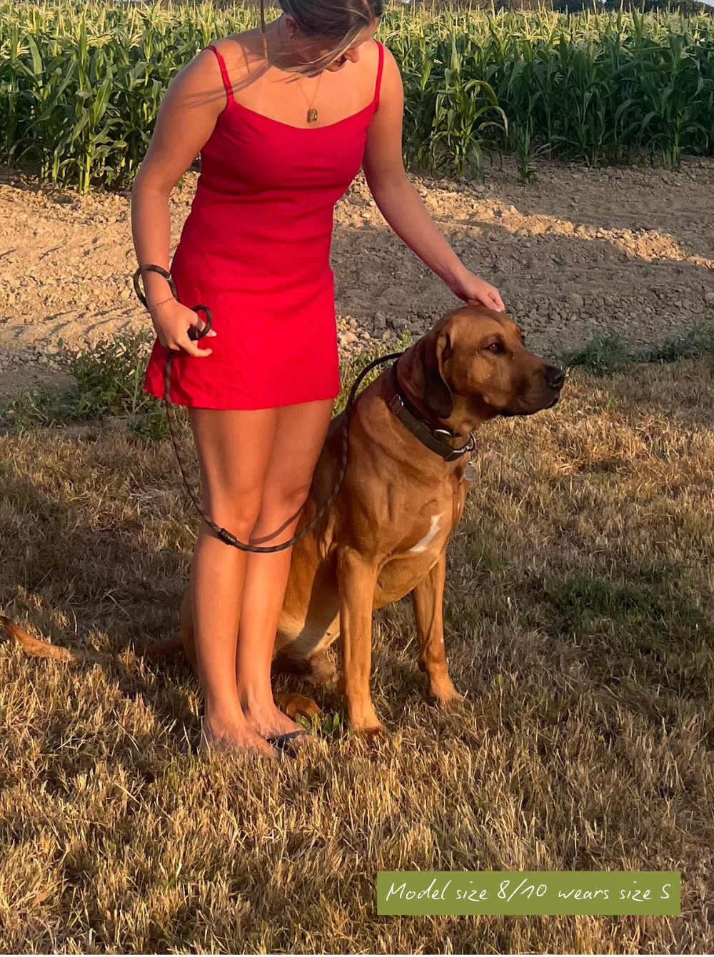 The Signature Slip Dress - Cherry Red