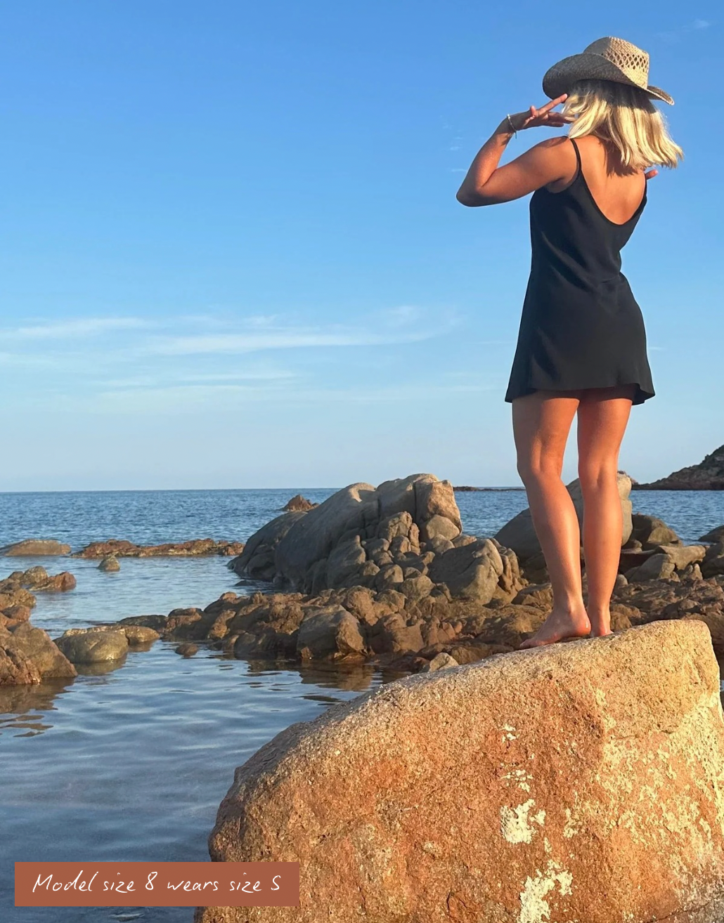 The Signature Slip Dress - Ink Black
