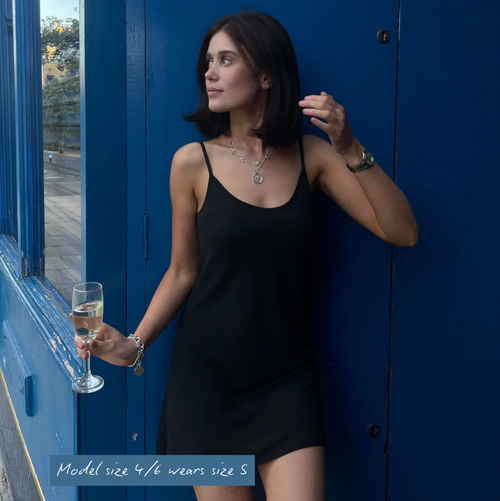 The Signature Slip Dress - Ink Black