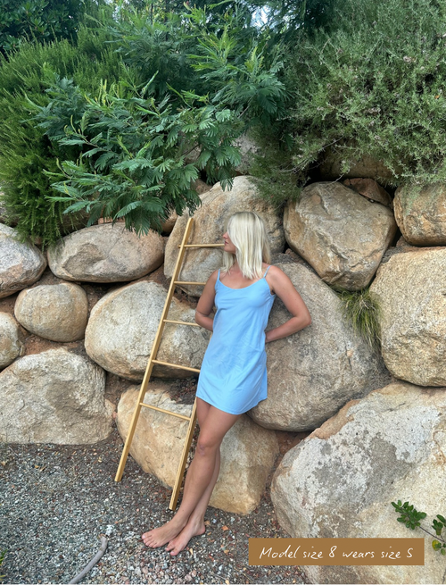 The Signature Slip Dress - Sky Blue
